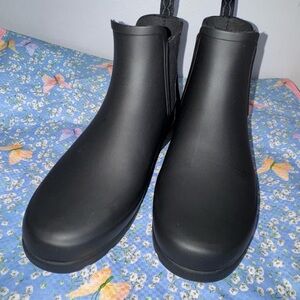 Hunter Black Ankle Boots